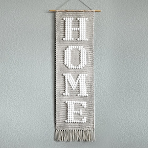 Crochet Home Wall Hanging Pattern Monogram HOME Crochet Wall Hanging Pattern PDF Digital Download image 2