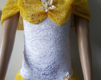 Girls Size 6/7 Yellow Princess - Fairy Dress