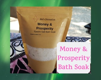 Money and Prosperity Bath Soak| Intention Infused Spiritual Bath|| Epsom Salt and Orange Peel Soak| Energy Soak