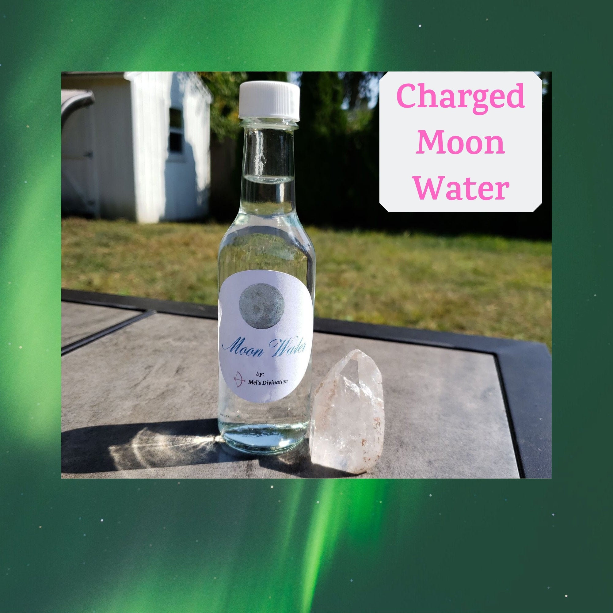 Charged Moon Water 5 Oz Bottleclear Quartz Crystal Charged Moon Water