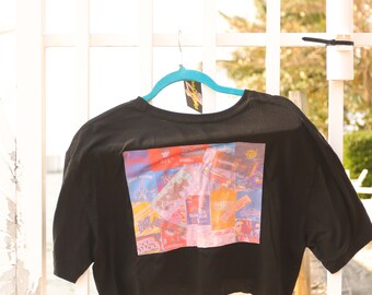 Repurposed crop top Size Large