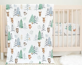 forest crib bedding