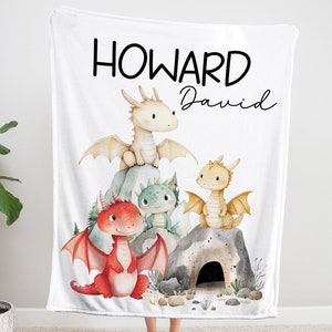 Personalized Dragon blanket, Dragon Blanket with name, Newborn Coming Home Blanket, Dragon baby gift, Dragon baby Blanket, Dragon fantasy