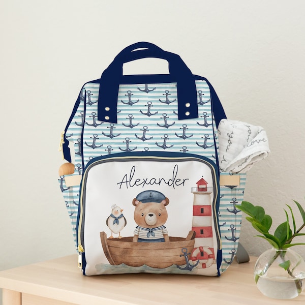 Nautical Diaper Bag Etsy