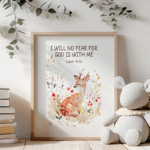 Bibel Vers Wandkunst, Christliche Wandkunst, Schrift Druck, Bibel Vers Druck, Hirsch Kinderzimmer Dekoration, Christliche Kinderzimmer Dekoration - DIGITAL DOWNLOAD