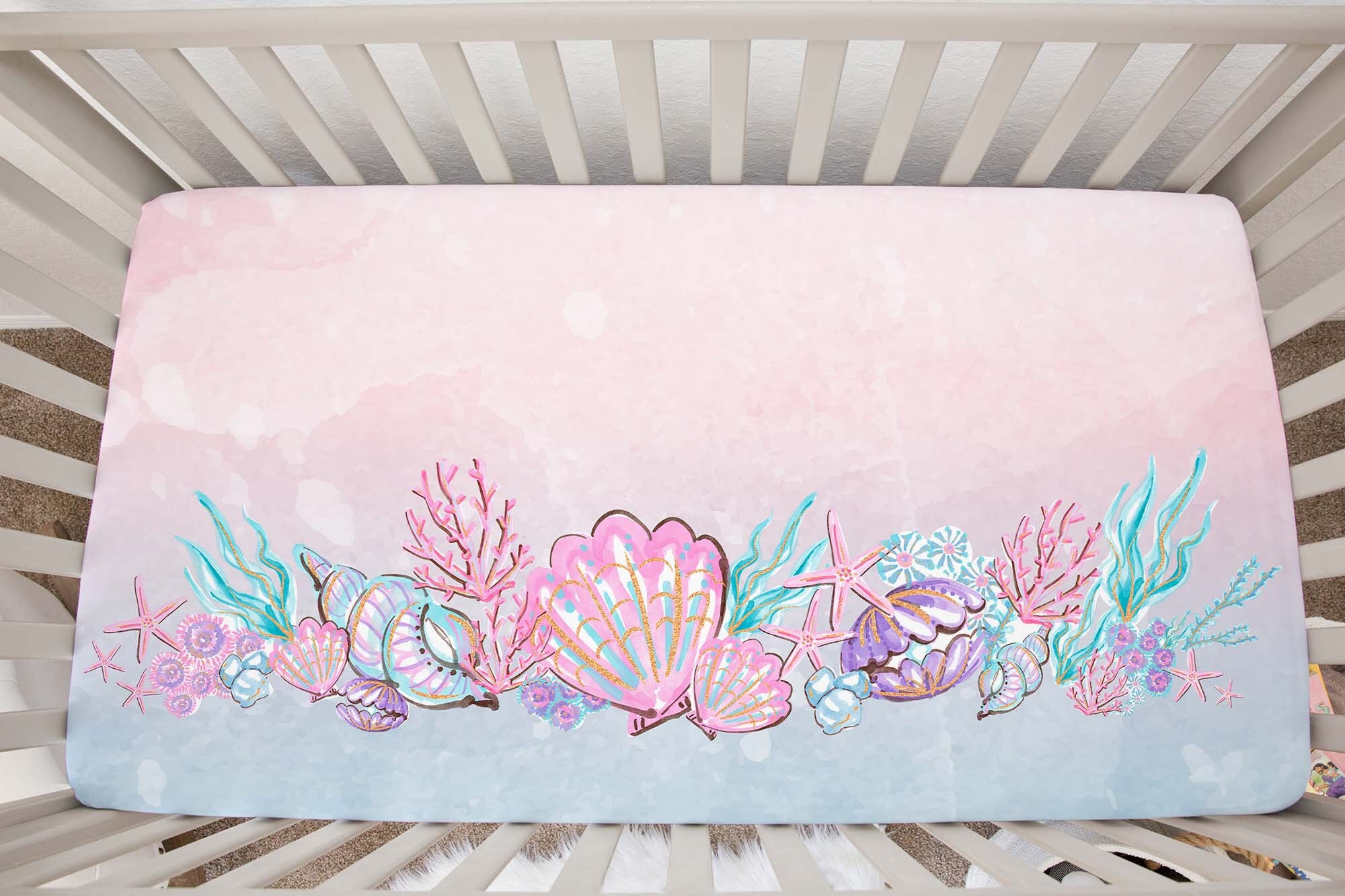 Mermaid Crib Bedding Etsy Canada