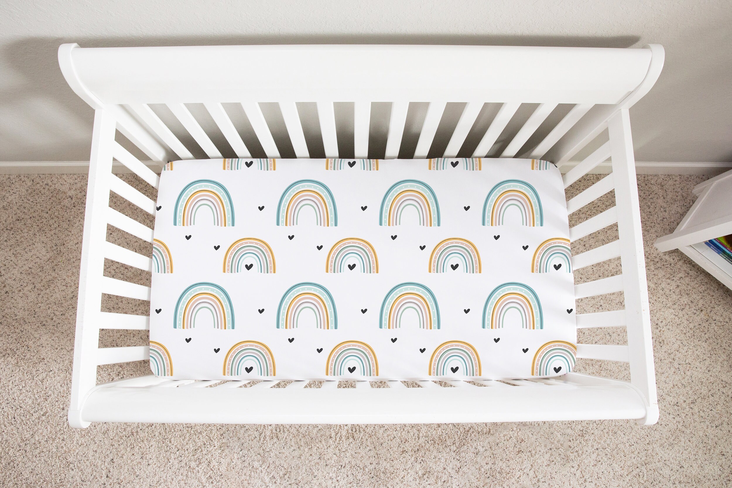 Rainbow Nursery Bedding Rainbow Crib Bedding Rainbow Baby Etsy