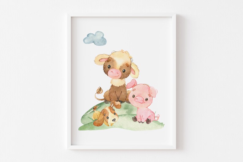 Farm Nursery Wall Art Farm Nursery Prints Boys Room Wall Etsy