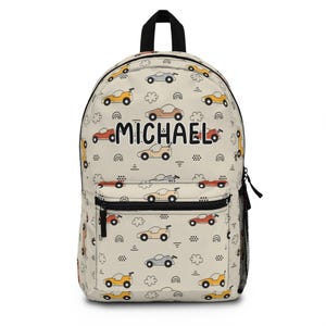 Personalized Vintage cars Backpack, Custom kids school bag, School backpack, Car bag boys, Back to school gifts, Toddler backpack, Preschool