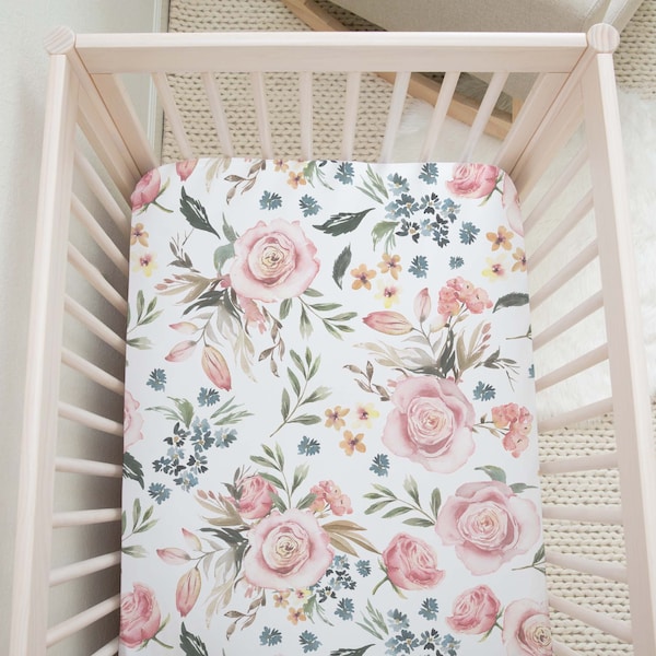 Rose Crib Bedding Etsy