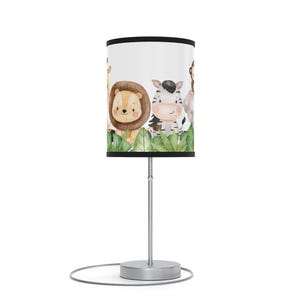 Safari animals lamp, Safari nursery decor, Safari night light, Kids room lamps, Kids room decor, Jungle table lamp, Safari baby gift - SaE