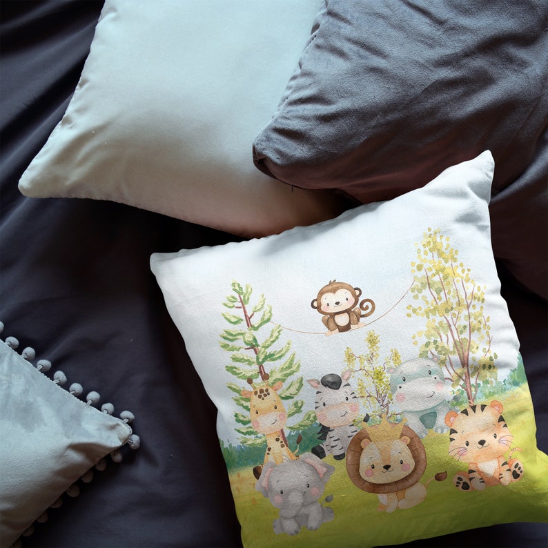 Safari Nursery Pillow Safari Throw Pillow Boys Room Pillow Etsy