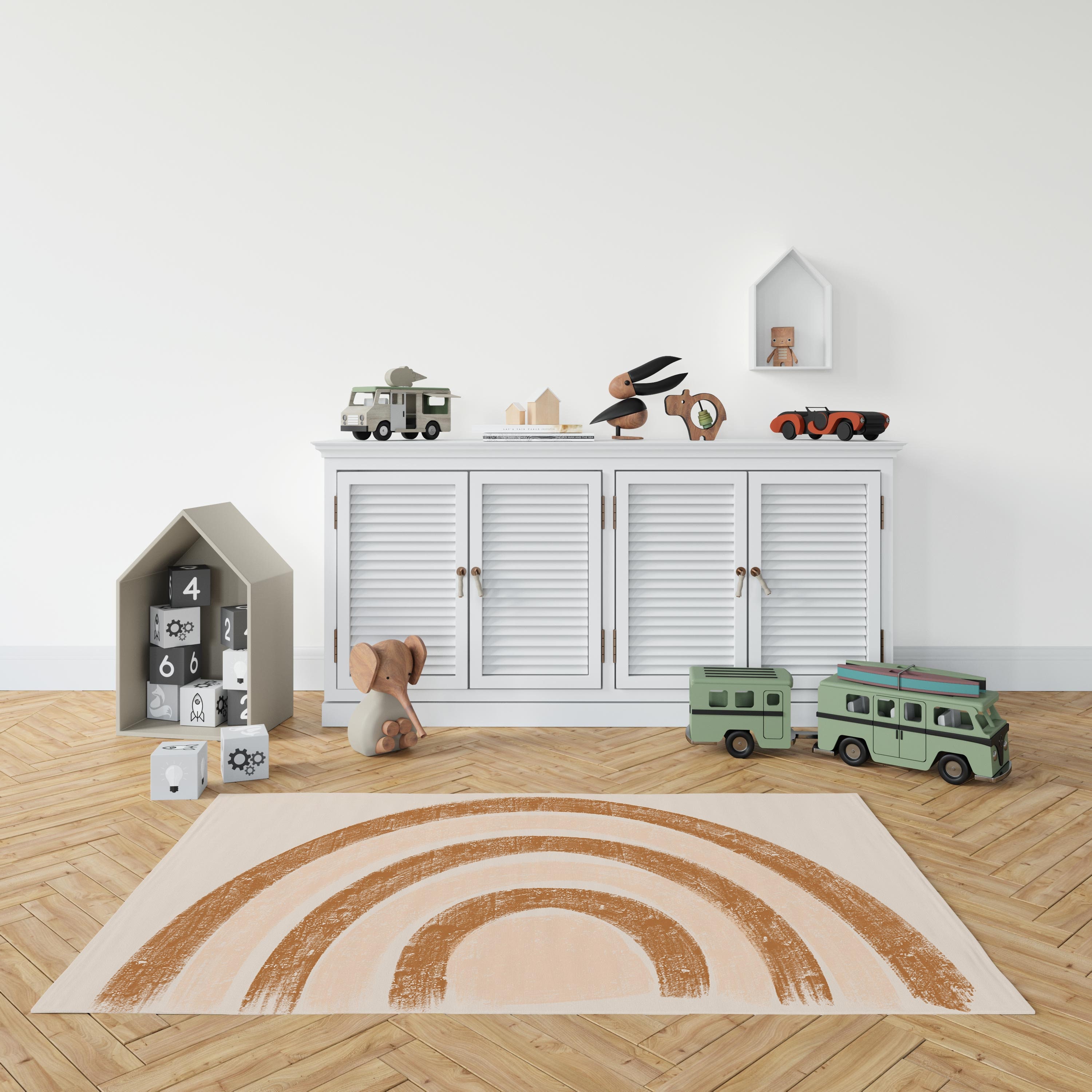 Earthy Rainbow Rug Nursery Gender neutral nursery rug Kids Etsy