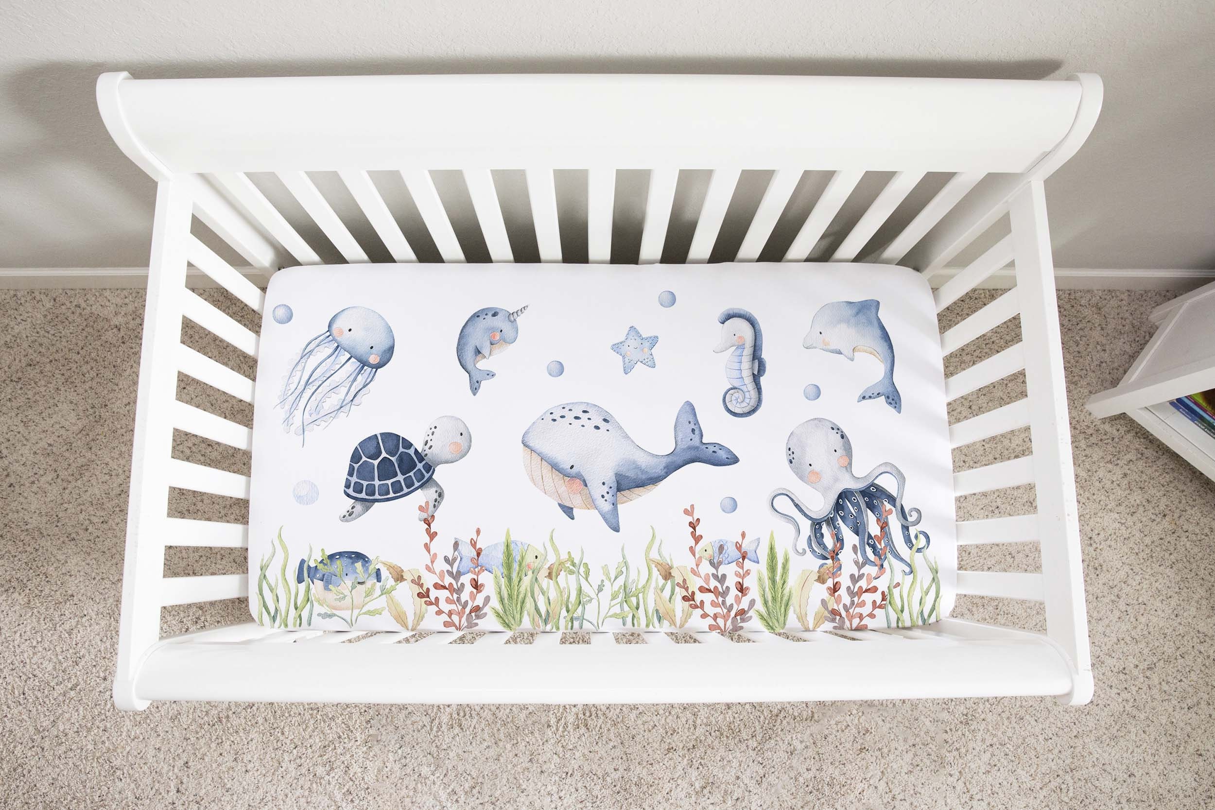 Under the sea crib bedding top
