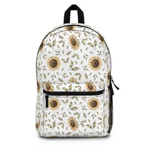 Sunflowers Backpack, Floral School Bag, Kids Bookbag, Yellow Flower Girls Backpack, Garden Floral Backpack, Back to School, Travel Backpack