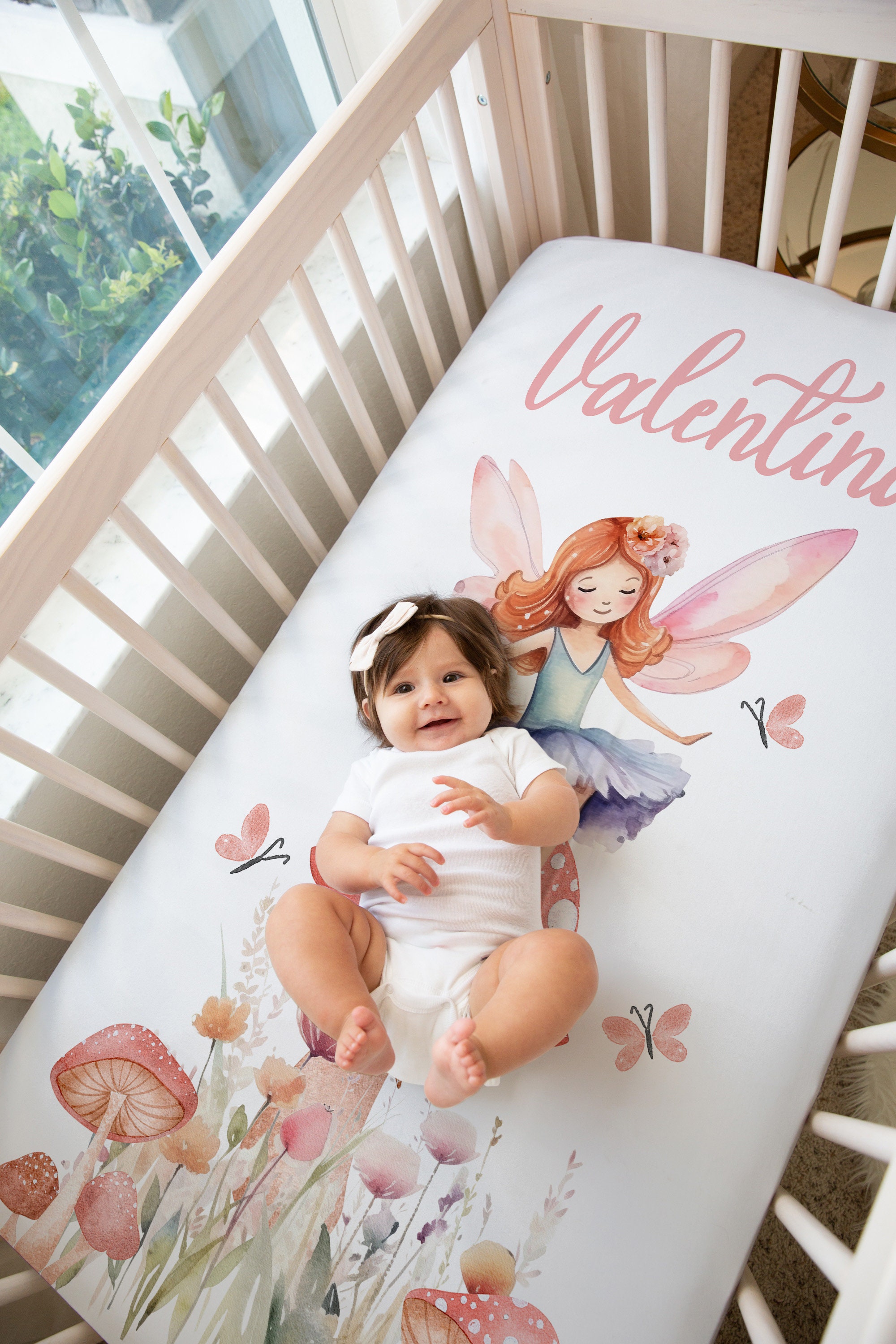 Personalized Fairy Crib Sheet Fairy Crib Bedding Forest Fairies Nursery Bedding Mushroom Crib Sheet Wildflowers Nursery Fairy Garden Etsy