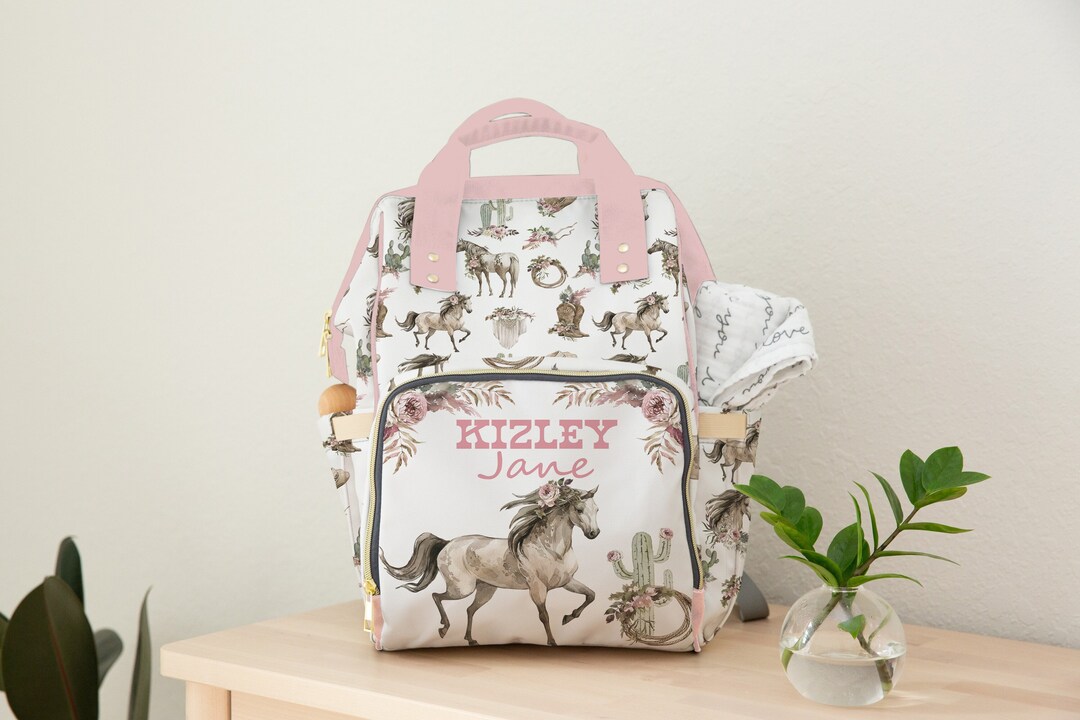 Personalized Cowgirl Diaper Bag, Western Cowgirl Backpack, Rodeo Diaper