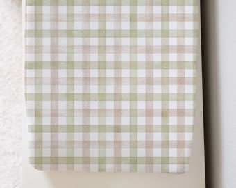 Gingham changing pad cover, Plaid changing pad cover, Boy Changing Pad Cover, Farmhouse changing station, Neutral baby shower gift - CuS