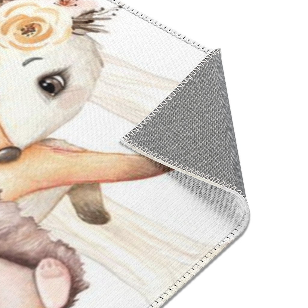 Woodland Nursery Rug Woodland Animals Nursery Decor Forest Etsy