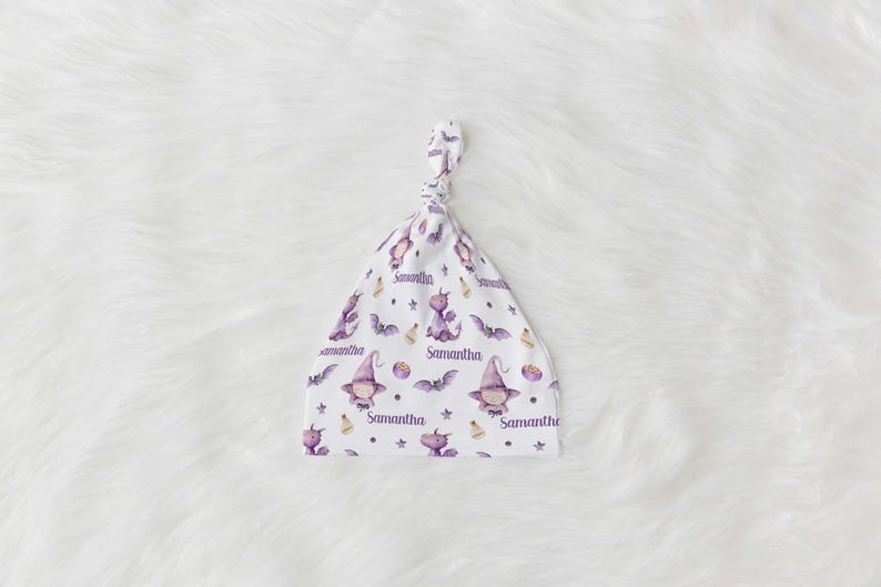 Personalized Halloween Swaddle Set, Halloween Swaddle Blanket With Hat