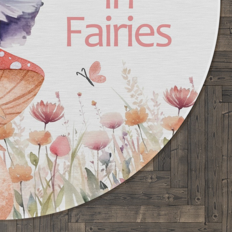 Fairy Rug, Forest Fairy Carpet, Spring Nursery Mat, Girls Playroom Rug