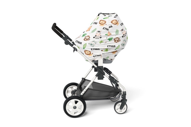 Nursing Cover Up Sae Multi Use Breastfeeding Cover Jungle Carseat Canopy Personalized Car Seat Cover Boys Safari Baby Gift