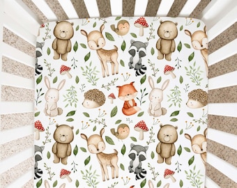 Modern Woodland Crib Sheet Baby Bedding Modern Crib Bedding Gender Neutral Crib Sheet Mountains Bears Blue White Mustard Black Etsy