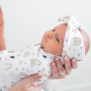 Baby Swaddle Wrap Combo- Happy Rainbow & Blue Forest