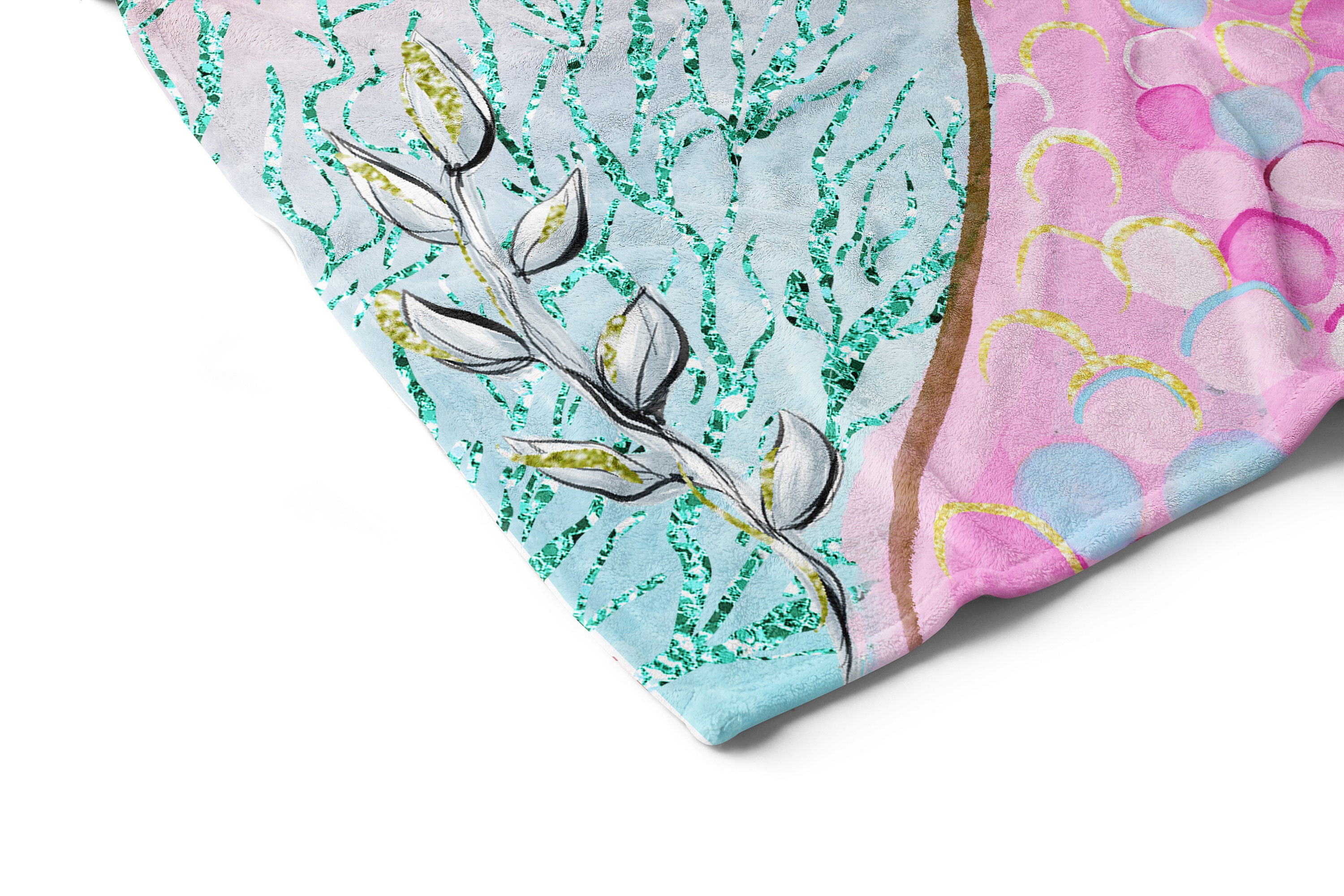 Personalized Mermaid Blanket, Custom Name Girl Blanket, Under the Sea ...