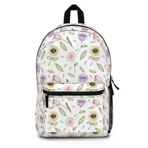 Watercolor Floral backpack, Sunflowers backpack, Girl floral backpack, Back to school, Floral Book Bag, Toddler backpack, Preschool BackPack