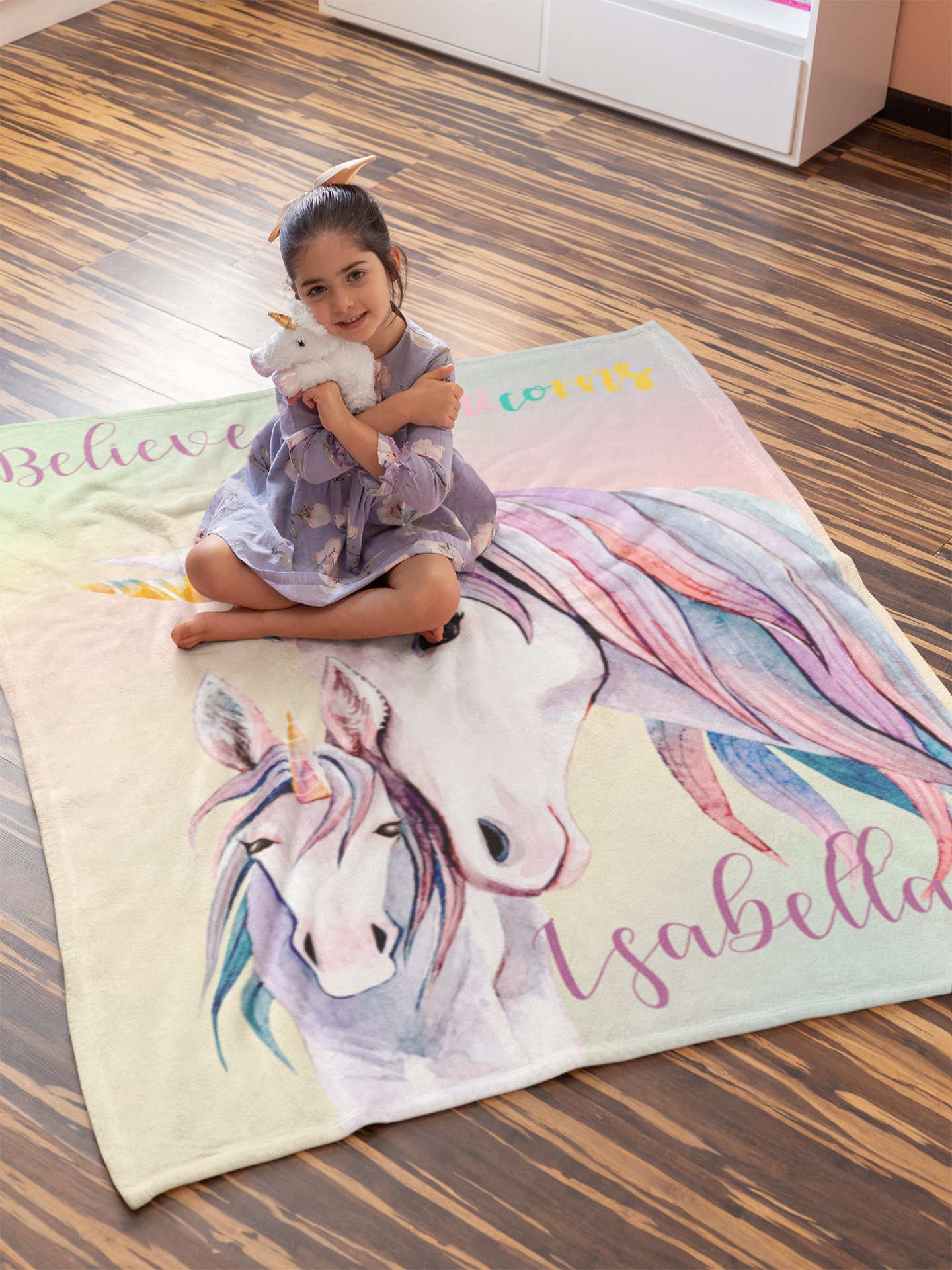 Personalized Unicorn Blanket Unicorn Gifts For Girls Custom | Etsy