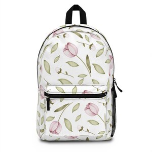 Tulips Girl Backpack, Floral School Bag, Flower backpack, Preschool bookbag, Toddler Backpack, Floral girls backpack, Back to School gift