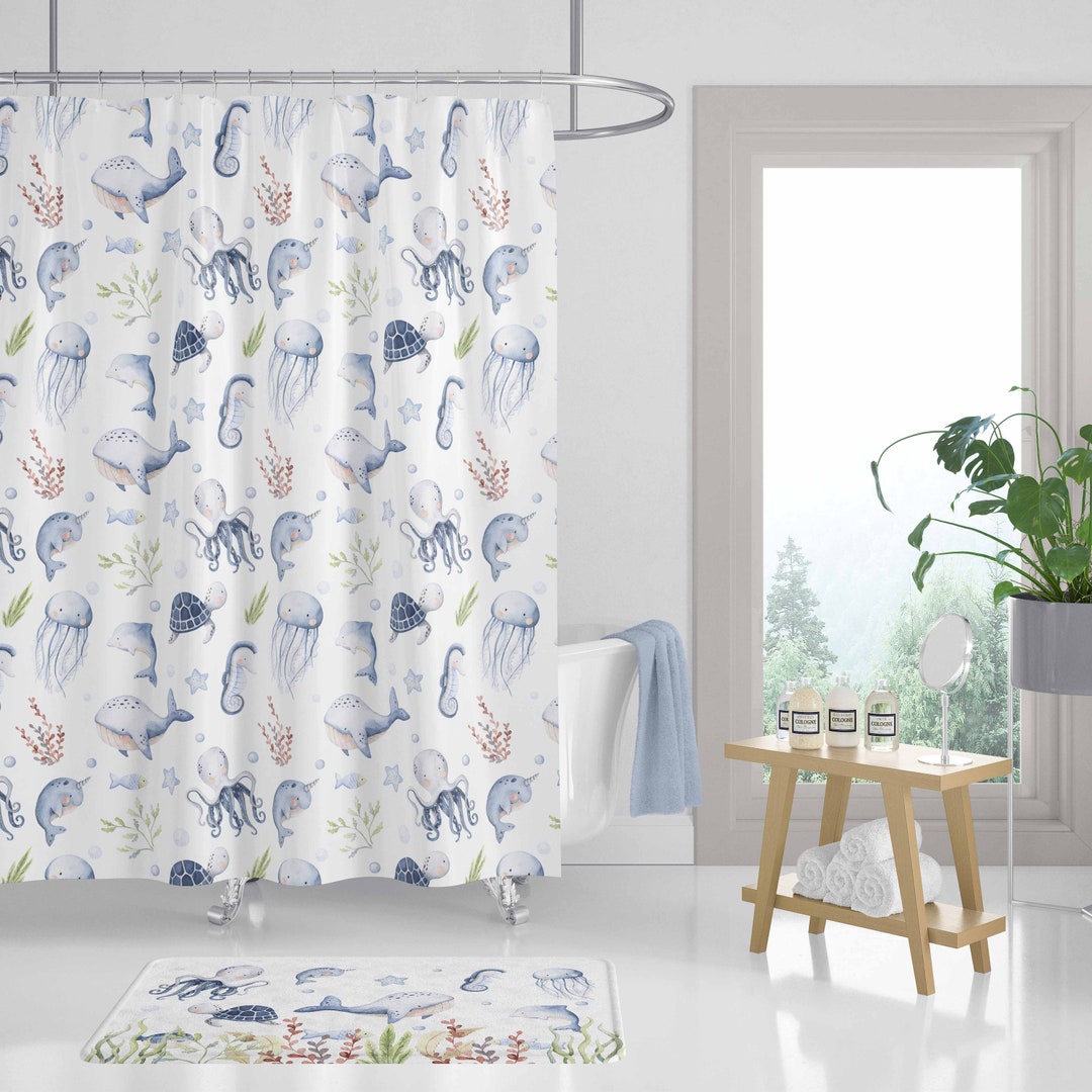 Under the Sea Shower Curtain, Sea Shower Curtain, Ocean Shower Curtain
