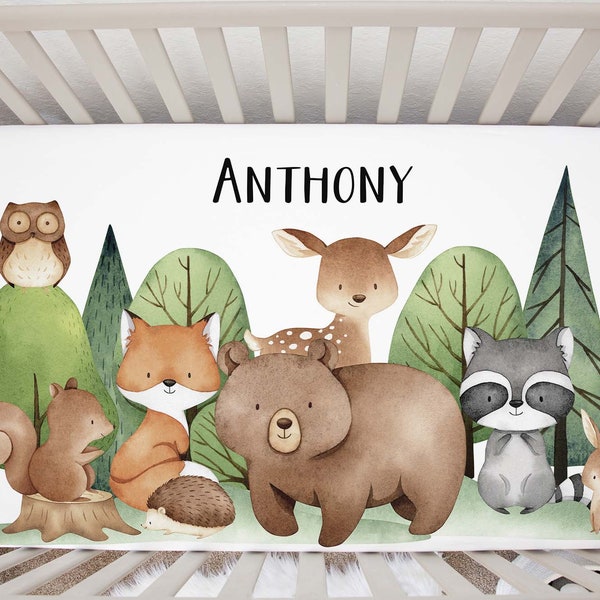 Woodland Nursery Bedding Etsy