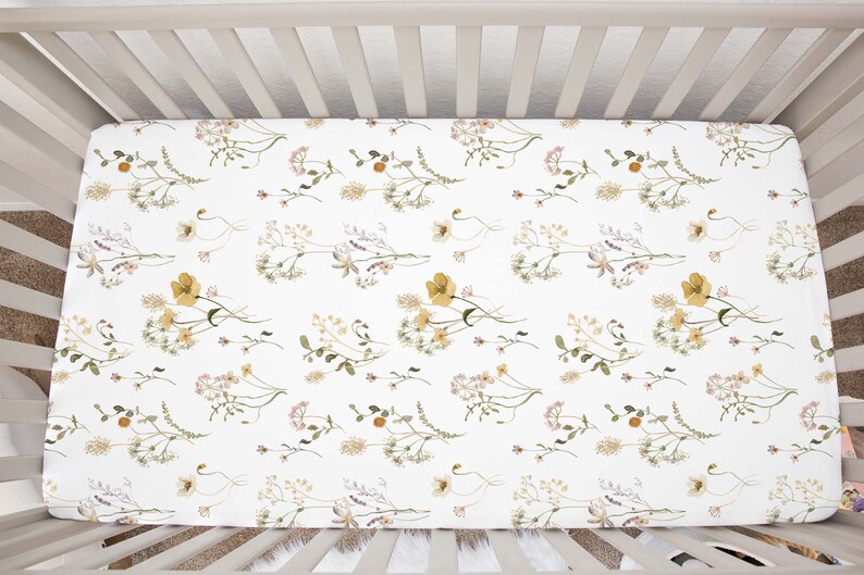 Wild Flower Nursery Bedding Boho Floral Crib Bedding Etsy