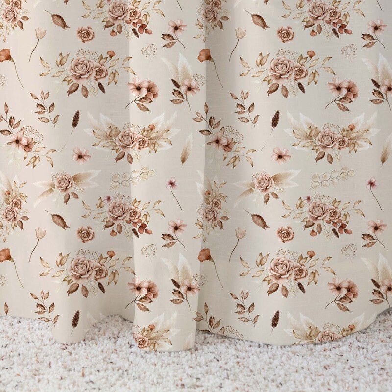Floral Curtains - Etsy