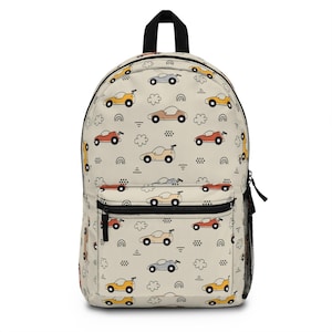 Racing cars Backpack, Kids backpack, Toddler backpack, Kids school bag, Back to school, Preschool backpack, Vintage racing car backpack