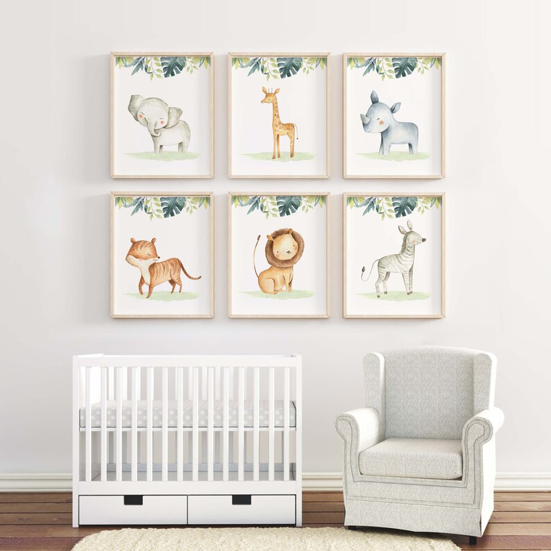 Safari Nursery Wall Art Safari Nursery Prints Safari Baby - Etsy