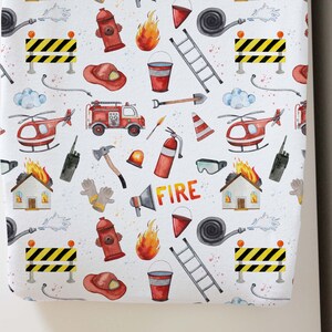 Fireman Changing Pad Cover, Firefighter nursery decor, Fire truck changing pad, Fireman baby boy nursery, Fireman diaper pad cover - LiH