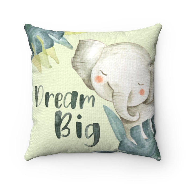 Elephant Pillow for Baby Dream Big Pillow Safari Nursery Etsy