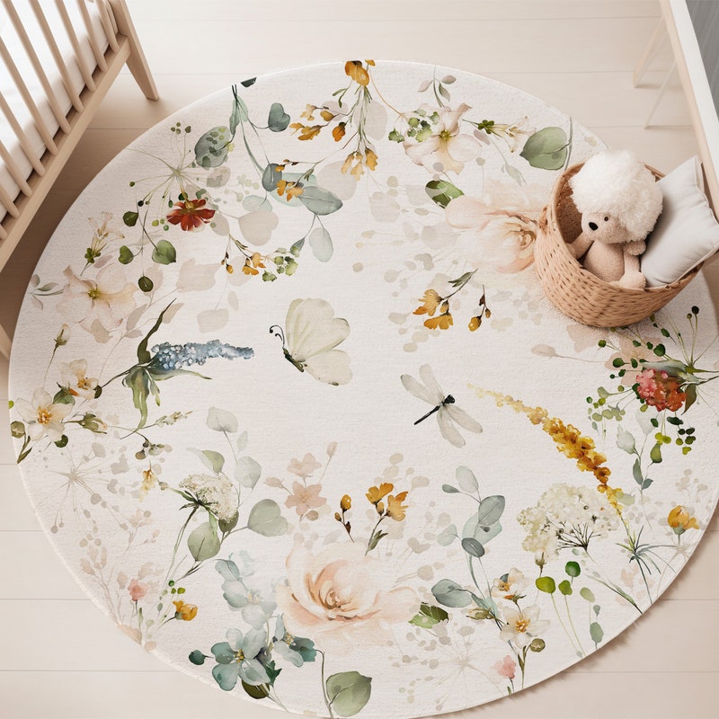 Round Boho Rug - Etsy