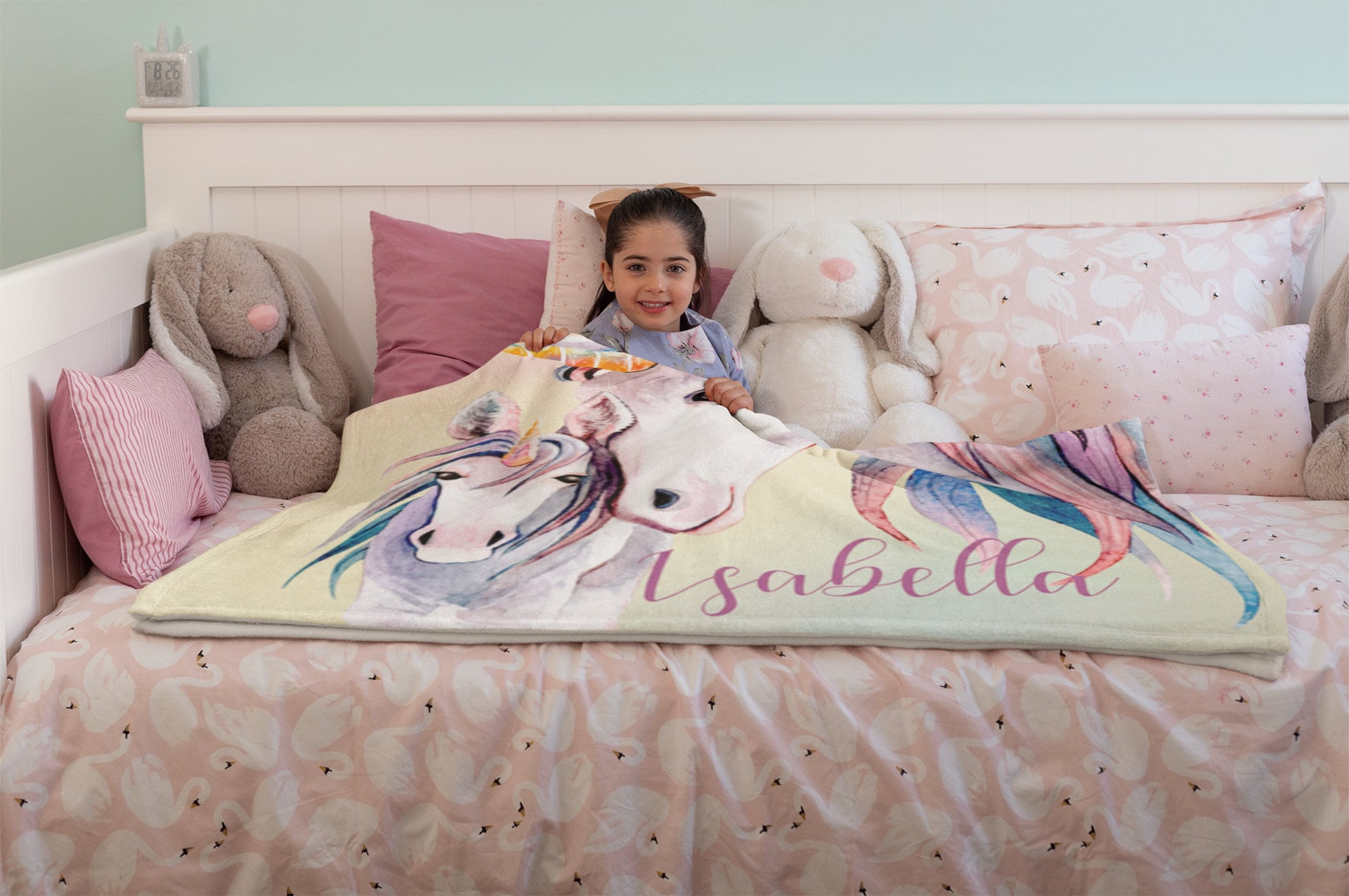 Personalized Unicorn Blanket Unicorn Gifts For Girls Custom Etsy