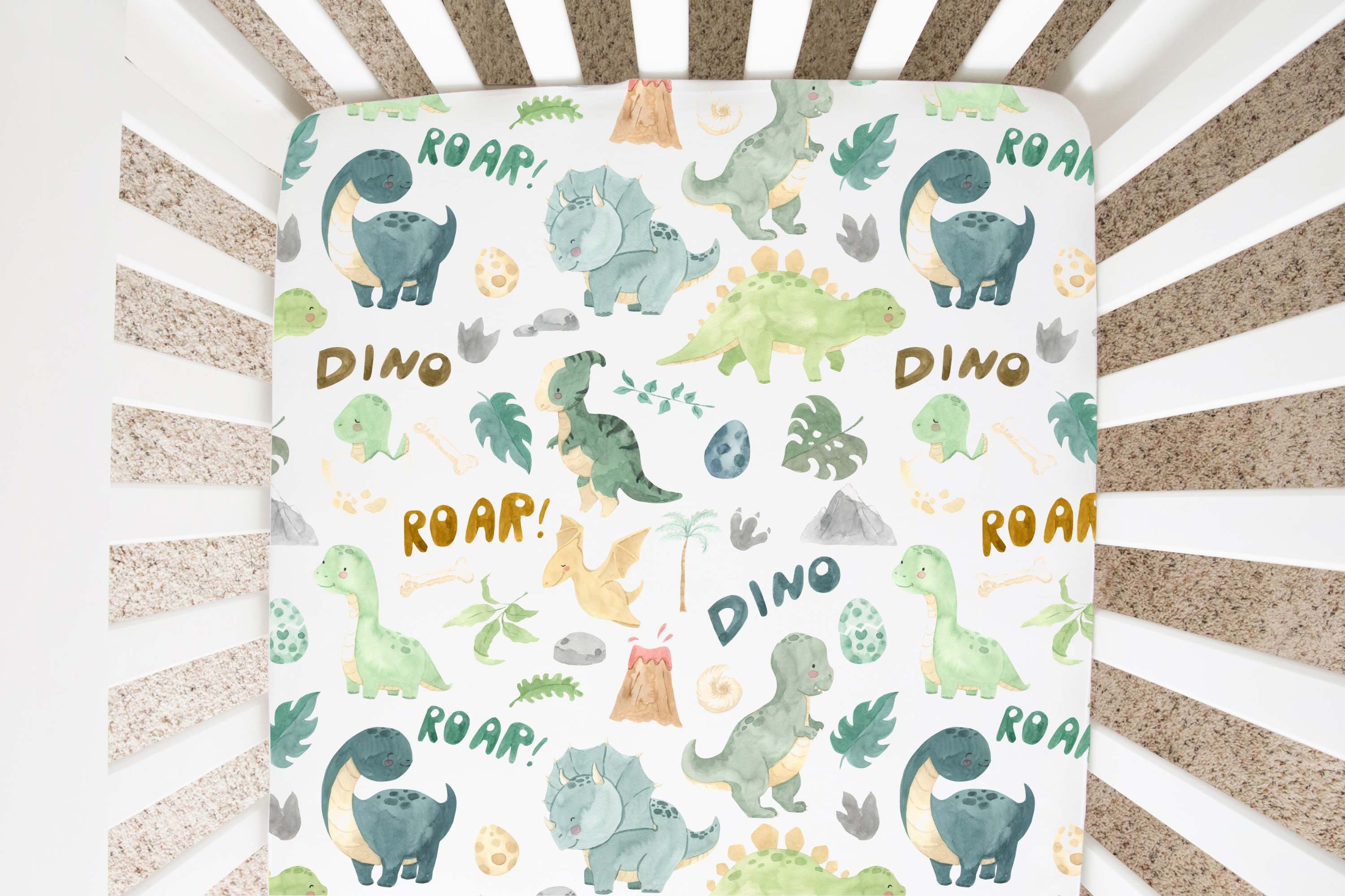 Dinosaur Crib Sheet Diunosaur Crib Bedding Dino Nursery Bedding
