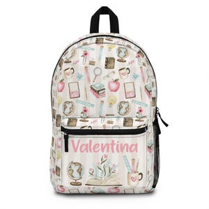 Personalized Back to School Backpack, Girls backpack, Custom  kids School Bag, Preschool Backpack, Toddler Backpack, Study elements book bag