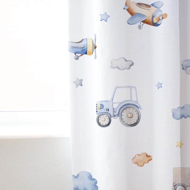 Boy Nursery Curtains Etsy