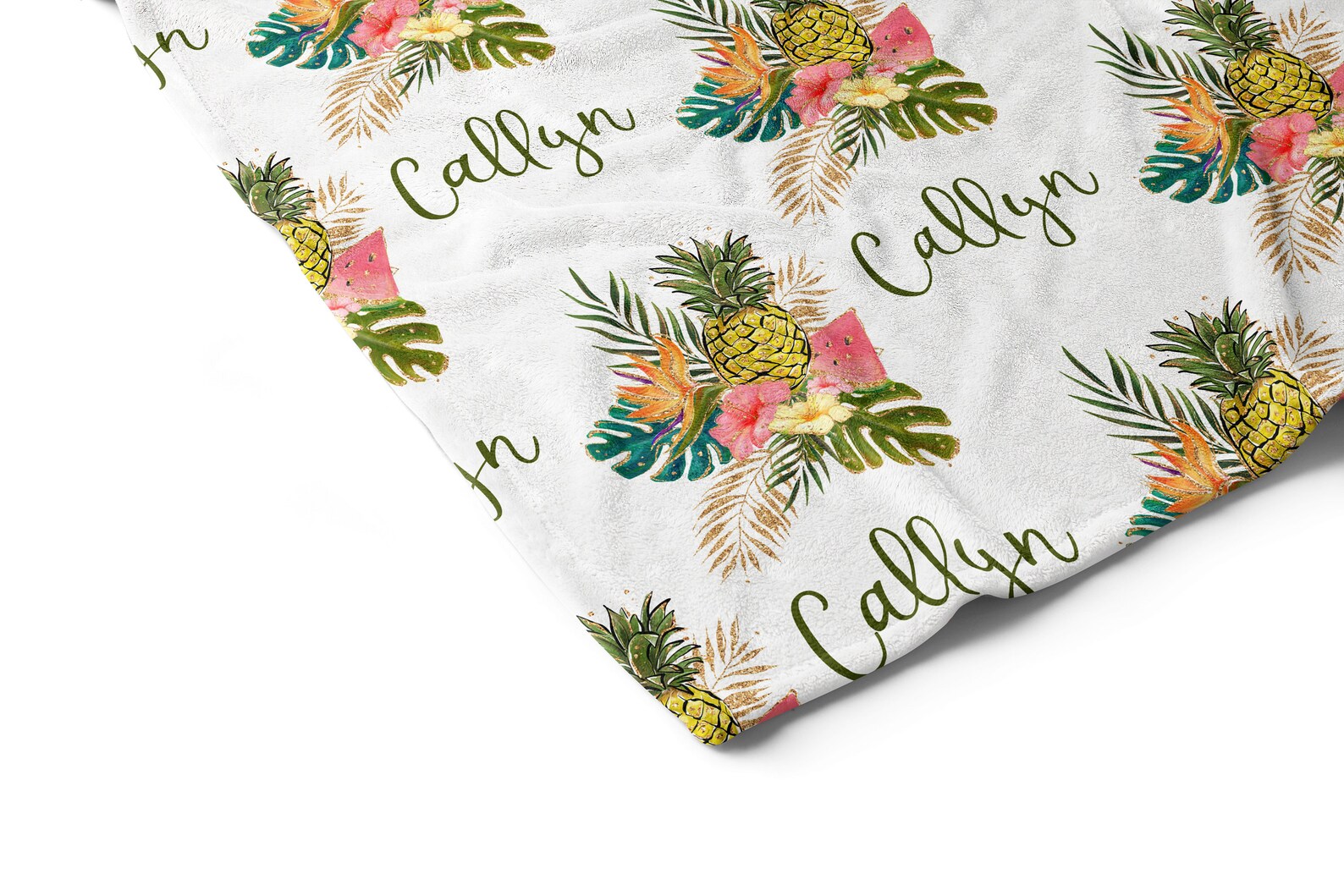 Personalized Tropical Blanket Aloha Nursery Bedding Etsy