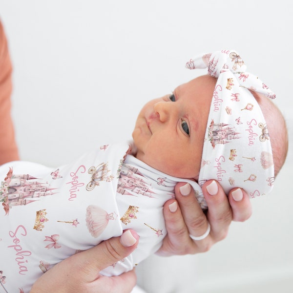 SOFIJA - Princess Swaddle Blanket & Hat - Cream main image 1