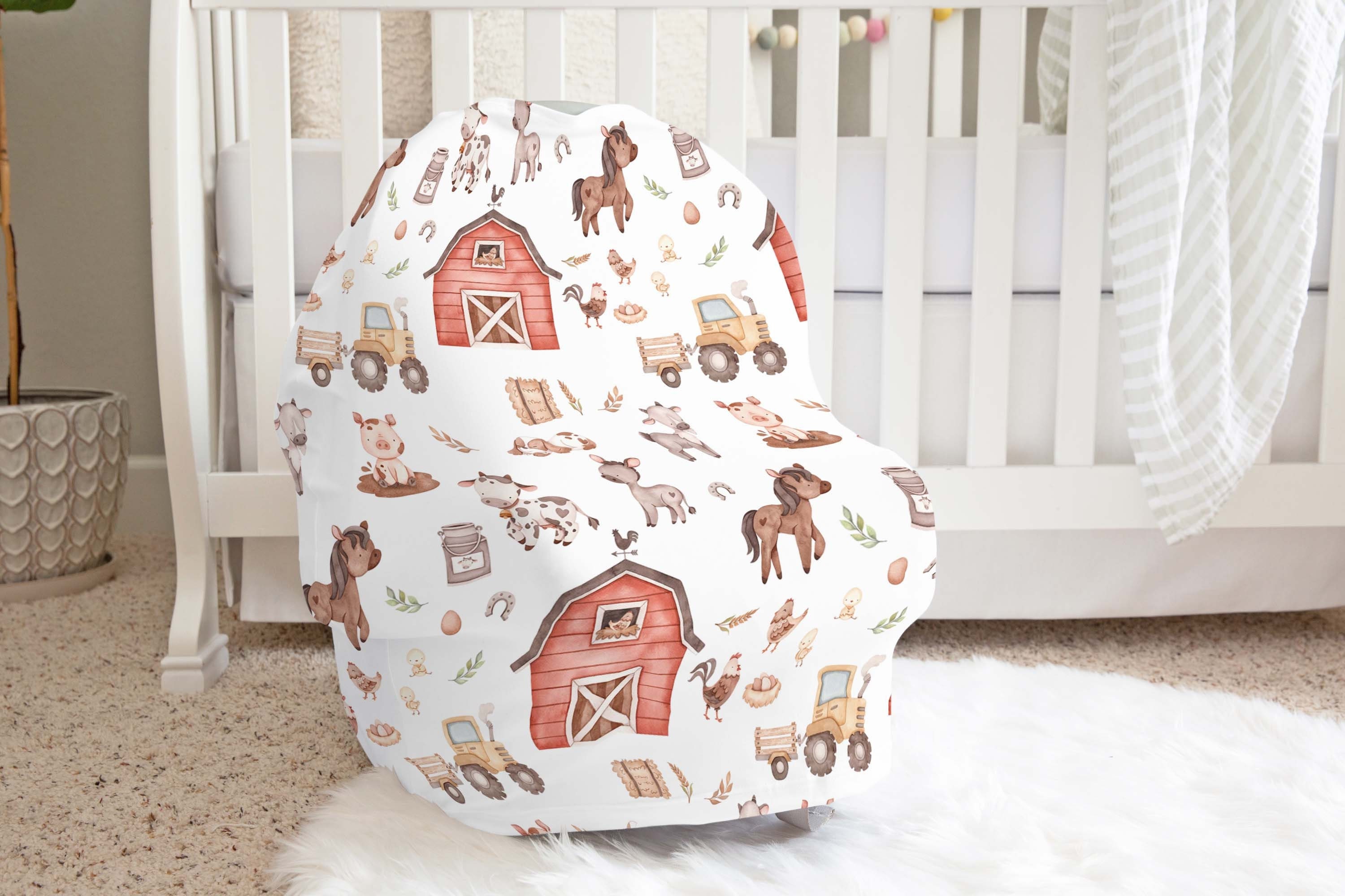 Crib sheet top car seat cover