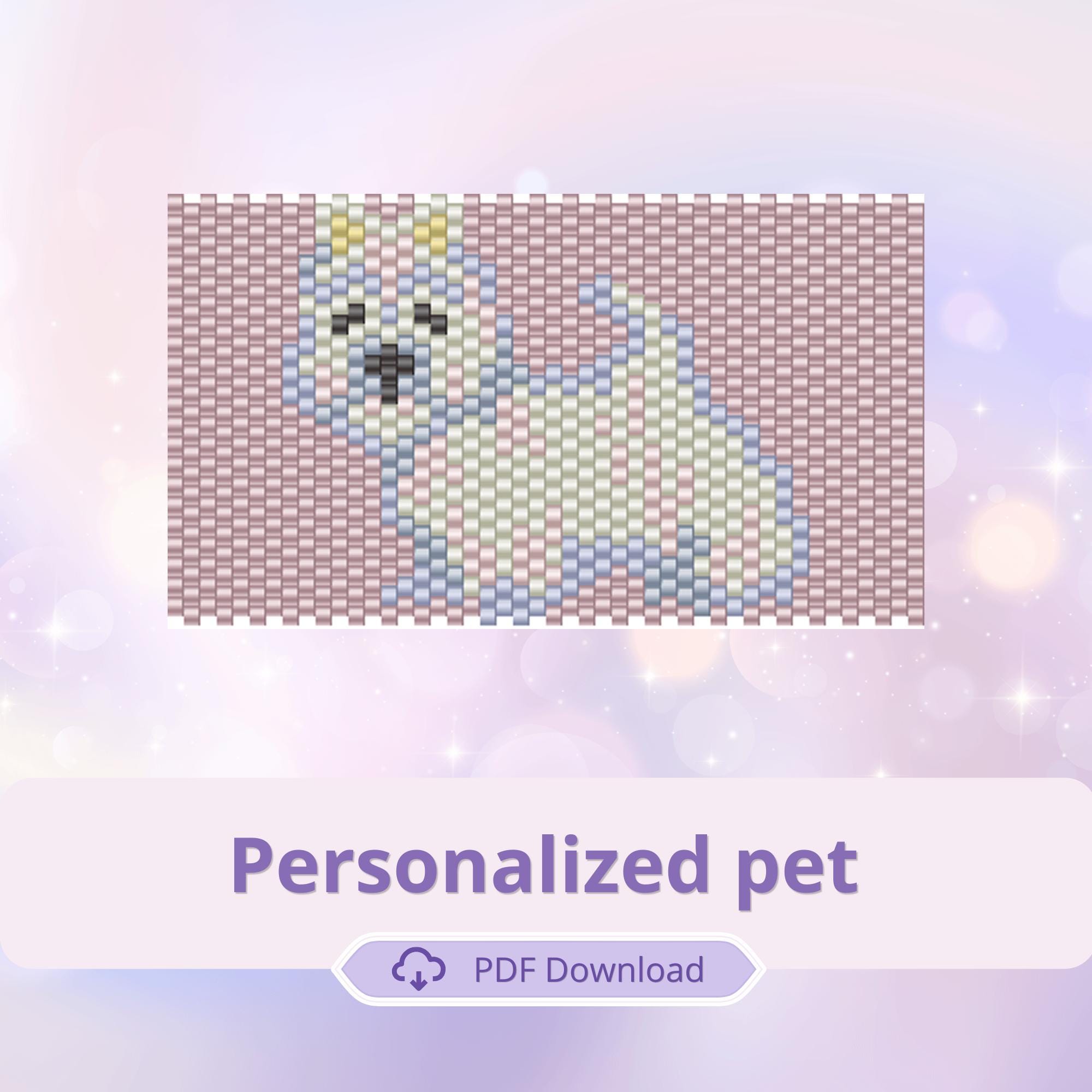 Custom Pet Bead Pattern Personalized Pet Portrait PDF Peyote Bead ...