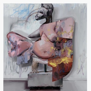 Jenny Saville, cartel original de la exposición del museo
